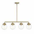 Designers Fountain Knoll 60 Watt 4 Light Brushed Gold Pendant with Clear Glass Shades 95938-BG